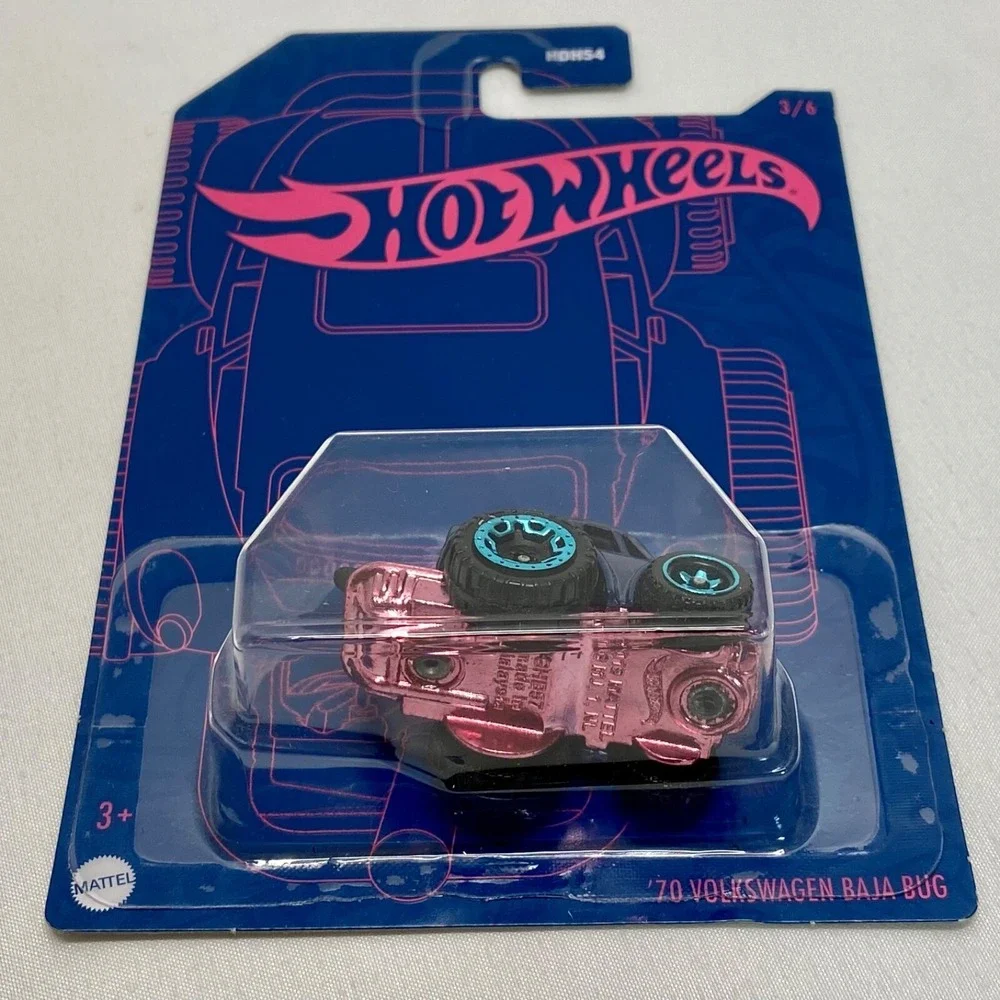 Hot Wheels 54th Anniversary 3/6‎ '70 Volkswagen Baja Bug Blue Pearl Pink Chrome